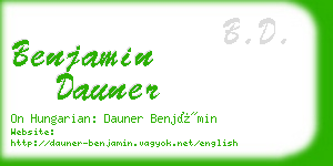 benjamin dauner business card